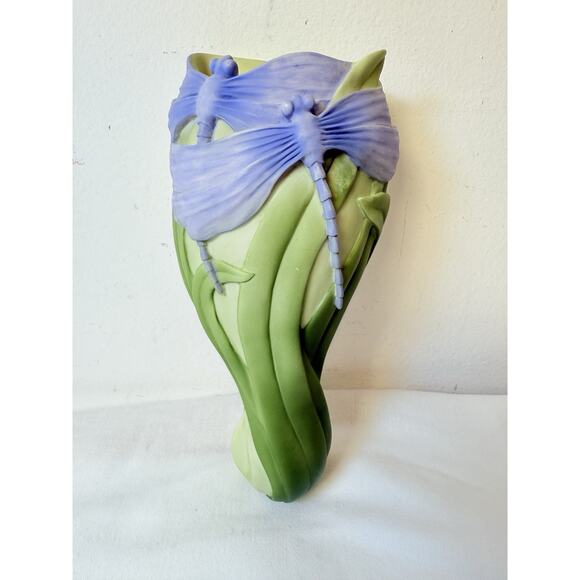 iris Other - Iris & Orchid Purple Dragonfly Wall Pocket Vase